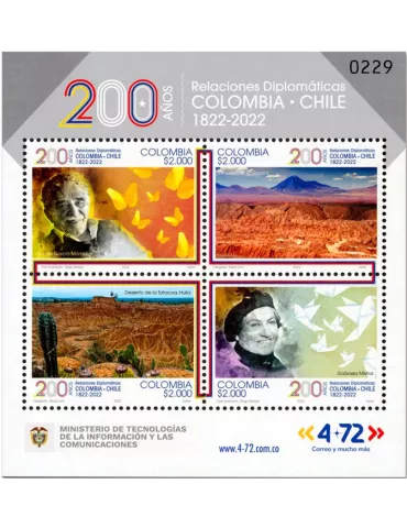 n° 2620/2623 - Timbre COLOMBIE Poste