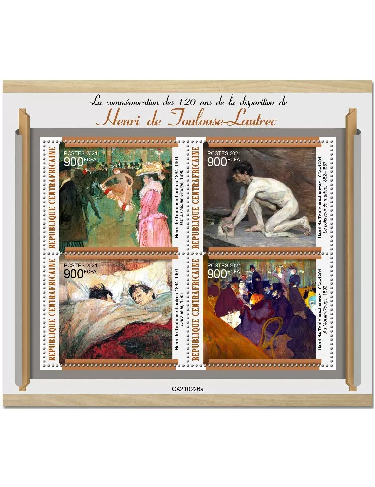 n° 7794/7797 - Timbre CENTRAFRIQUE Poste