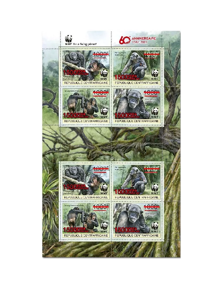 n° 7830/7833 - Timbre CENTRAFRIQUE Poste