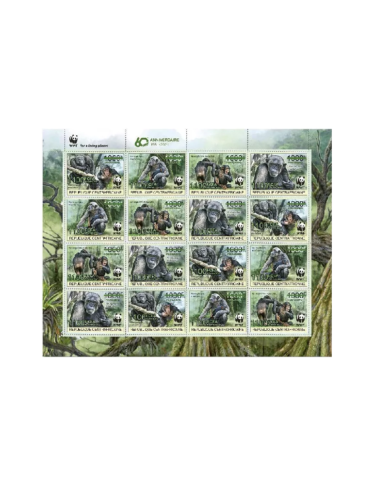 n° 7842/7845 - Timbre CENTRAFRIQUE Poste