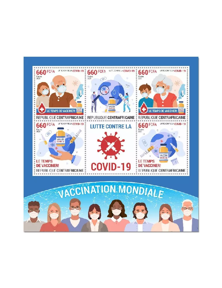 n° 7862/7865 - Timbre CENTRAFRIQUE Poste