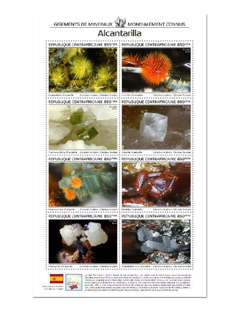 n° 7867/7874 - Timbre CENTRAFRIQUE Poste