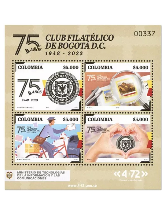 n° 2635/2638 - Timbre COLOMBIE Poste