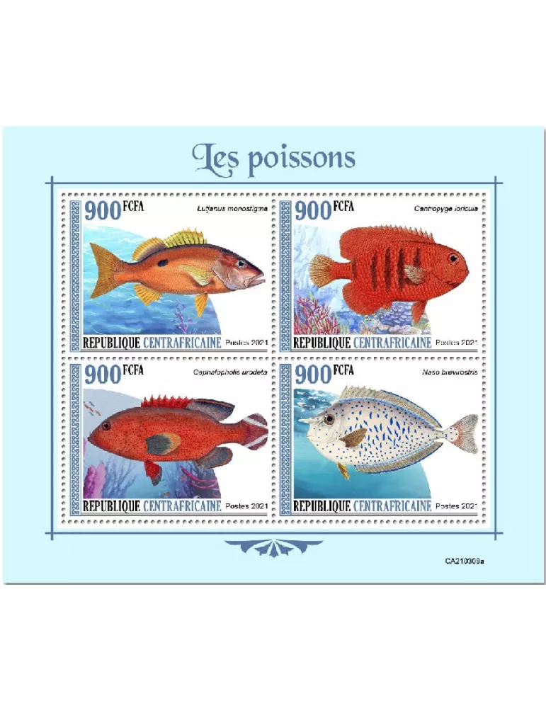 n° 7899/7902 - Timbre CENTRAFRIQUE Poste