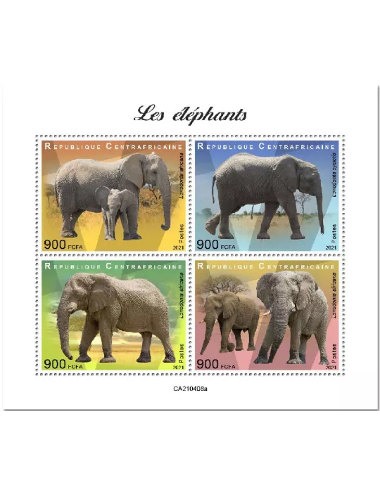 n° 8053/8056 - Timbre CENTRAFRIQUE Poste