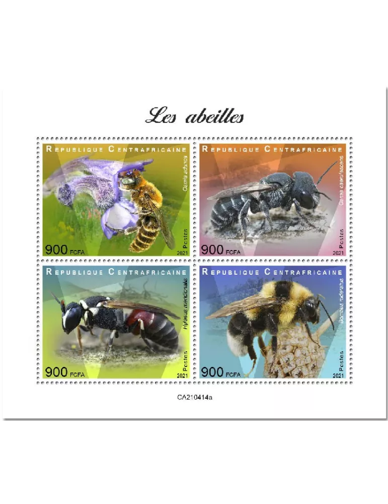n° 8077/8080 - Timbre CENTRAFRIQUE Poste