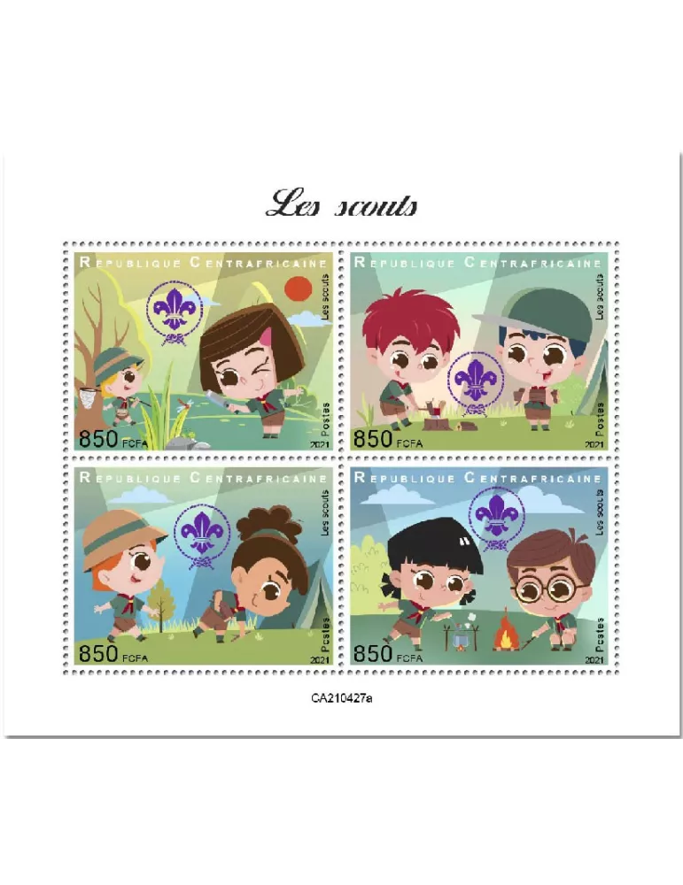 n° 8129/8132 - Timbre CENTRAFRIQUE Poste