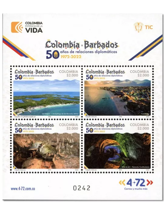 n° 2690/2693 - Timbre COLOMBIE Poste
