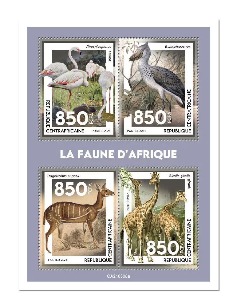 n° 8209/8212 - Timbre CENTRAFRIQUE Poste