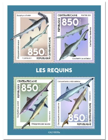 n° 8217/8220 - Timbre CENTRAFRIQUE Poste