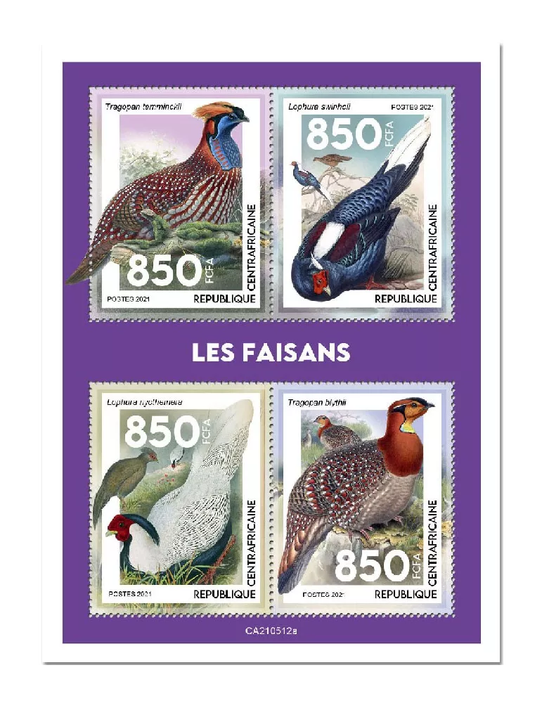 n° 8233/8236 - Timbre CENTRAFRIQUE Poste