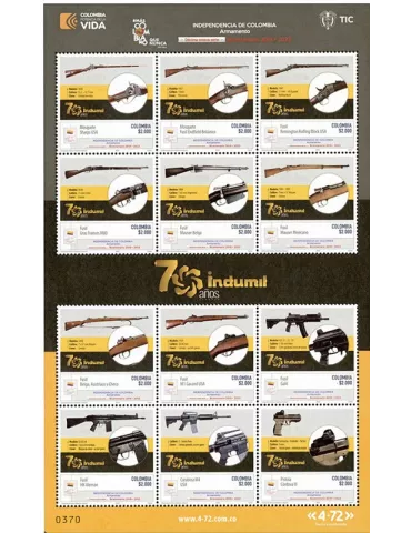 n° 2698/2709 - Timbre COLOMBIE Poste