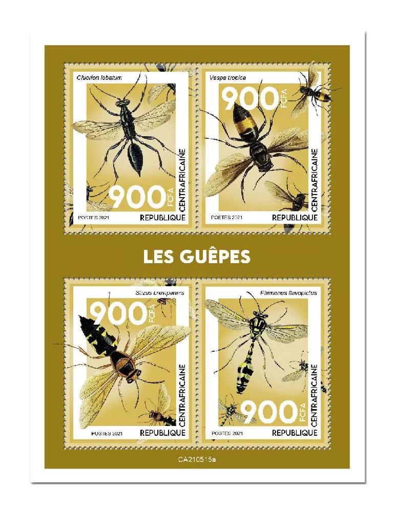 n° 8245/8248 - Timbre CENTRAFRIQUE Poste