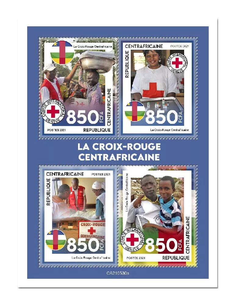 n° 8295/8298 - Timbre CENTRAFRIQUE Poste