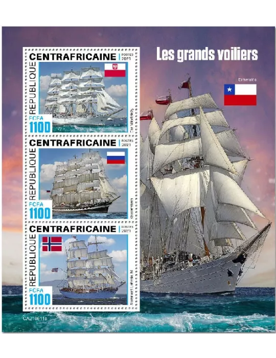 n° 8336/8338 - Timbre CENTRAFRIQUE Poste