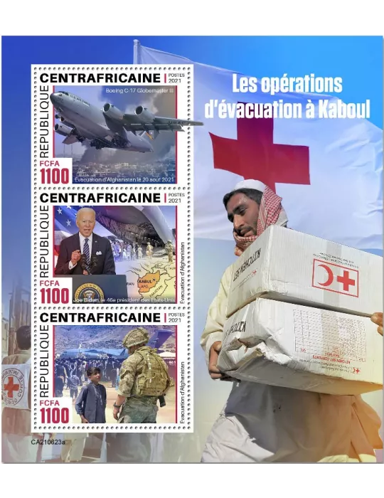 n° 8373/8375 - Timbre CENTRAFRIQUE Poste