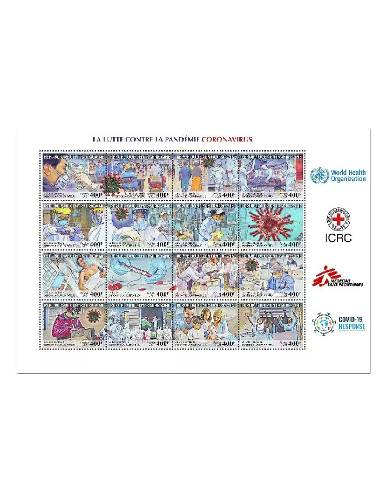 n° 8410/8425 - Timbre CENTRAFRIQUE Poste