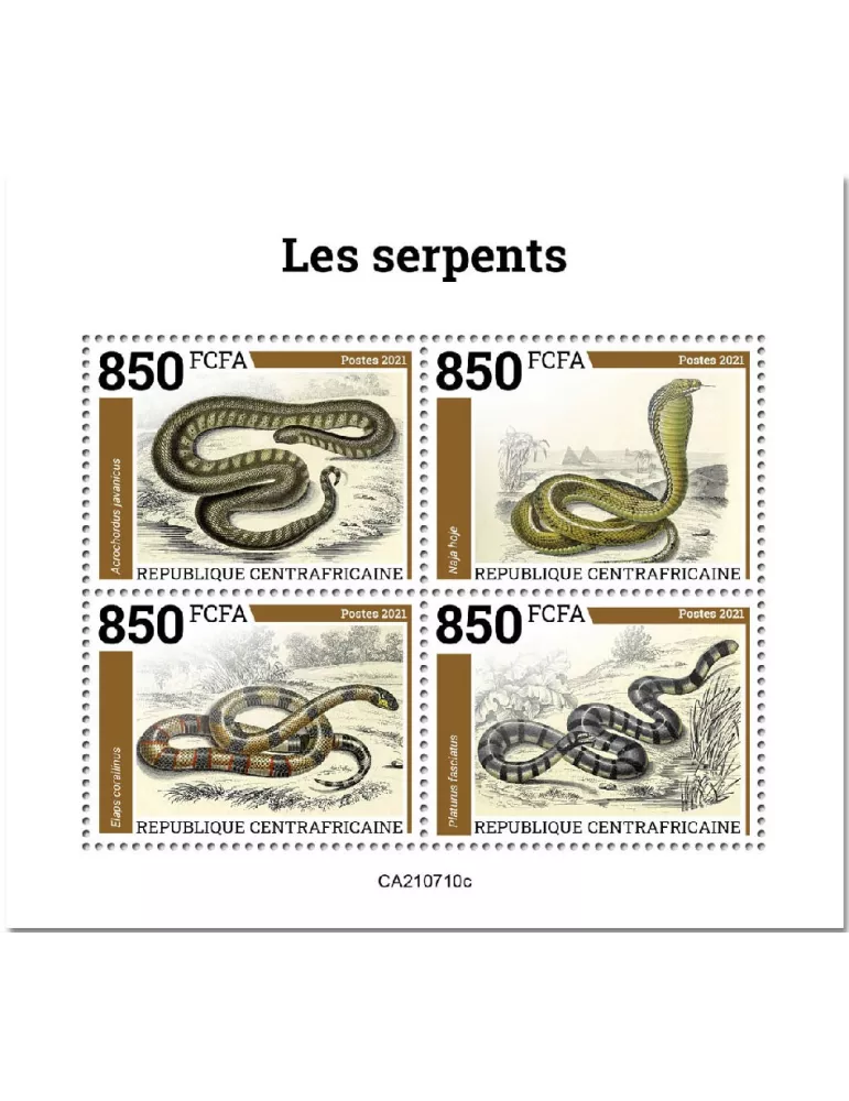 n° 8469A/8472A - Timbre CENTRAFRIQUE Poste