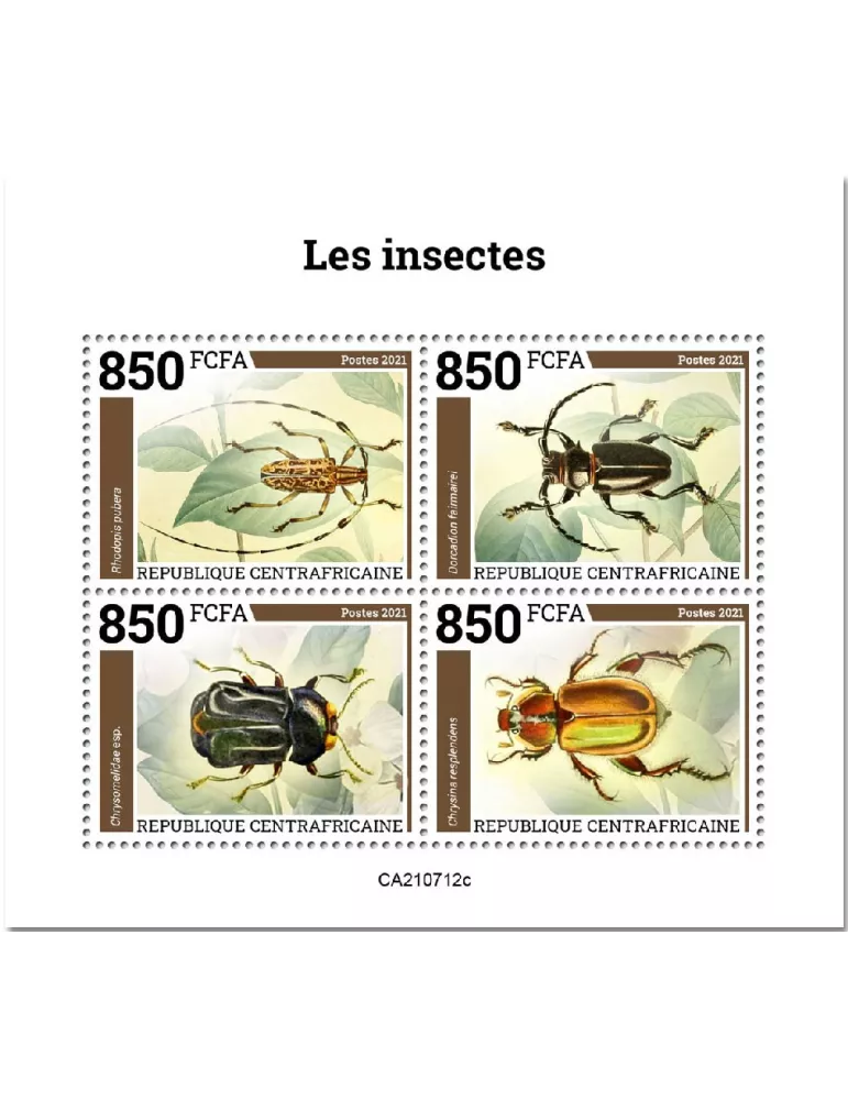 n° 8477A/8480A - Timbre CENTRAFRIQUE Poste