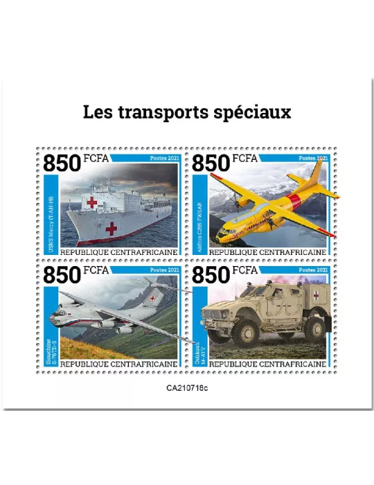 n° 8501A/8504A - Timbre CENTRAFRIQUE Poste