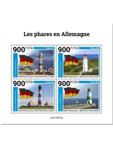 n° 8521A/8524A - Timbre CENTRAFRIQUE Poste