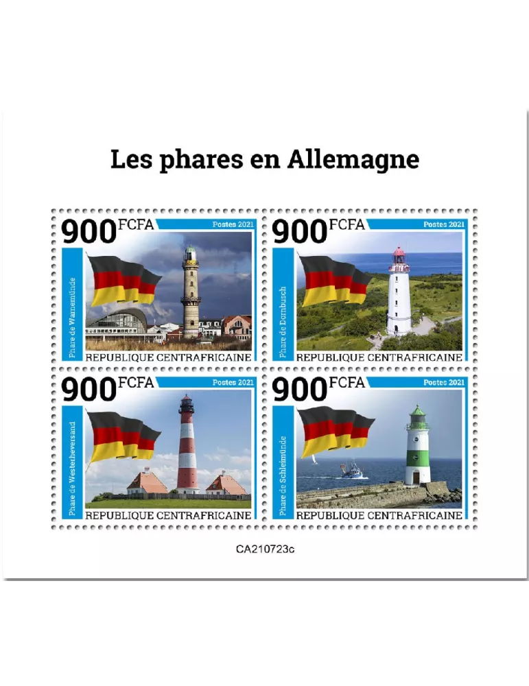 n° 8521A/8524A - Timbre CENTRAFRIQUE Poste