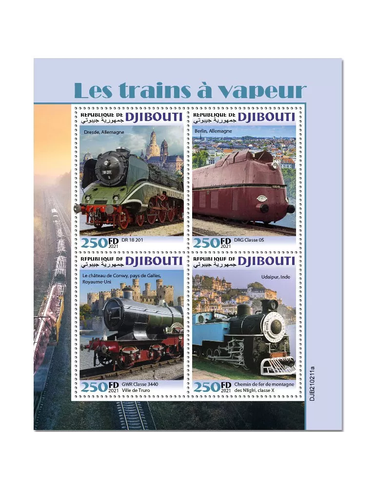 n° 3495/3498 - Timbre DJIBOUTI Poste