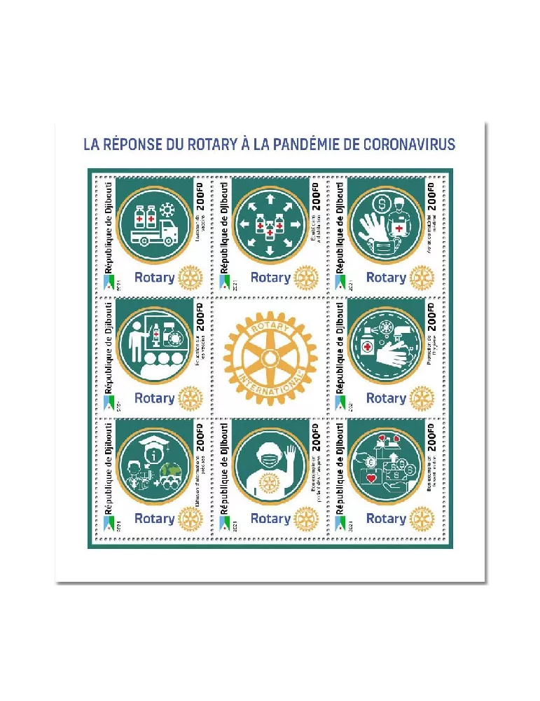 n° 3829/3836 - Timbre DJIBOUTI Poste