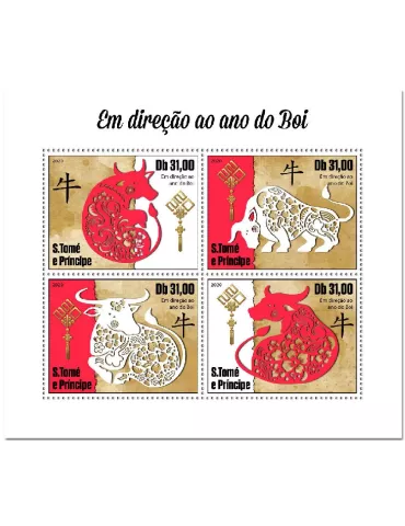 n° 7345/7348 - Timbre SAINT-THOMAS ET PRINCE Poste