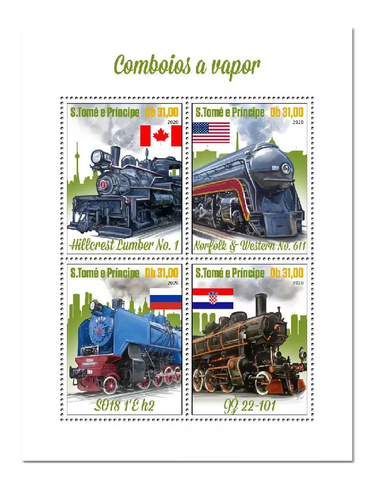 n° 7357/7360 - Timbre SAINT-THOMAS ET PRINCE Poste