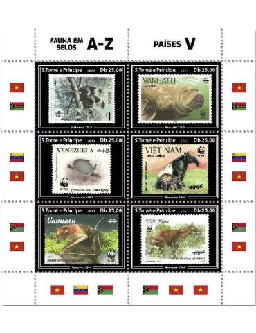 n° 7399/7404 - Timbre SAINT-THOMAS ET PRINCE Poste