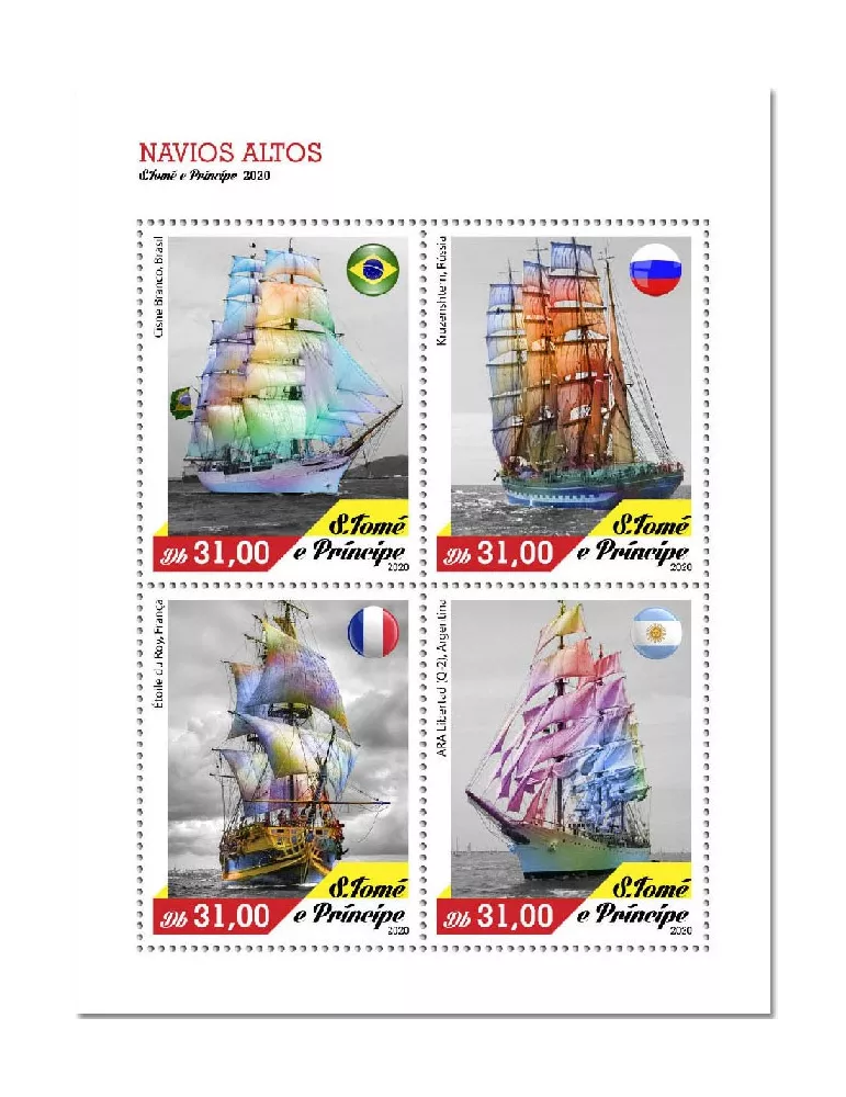 n° 7425/7428 - Timbre SAINT-THOMAS ET PRINCE Poste