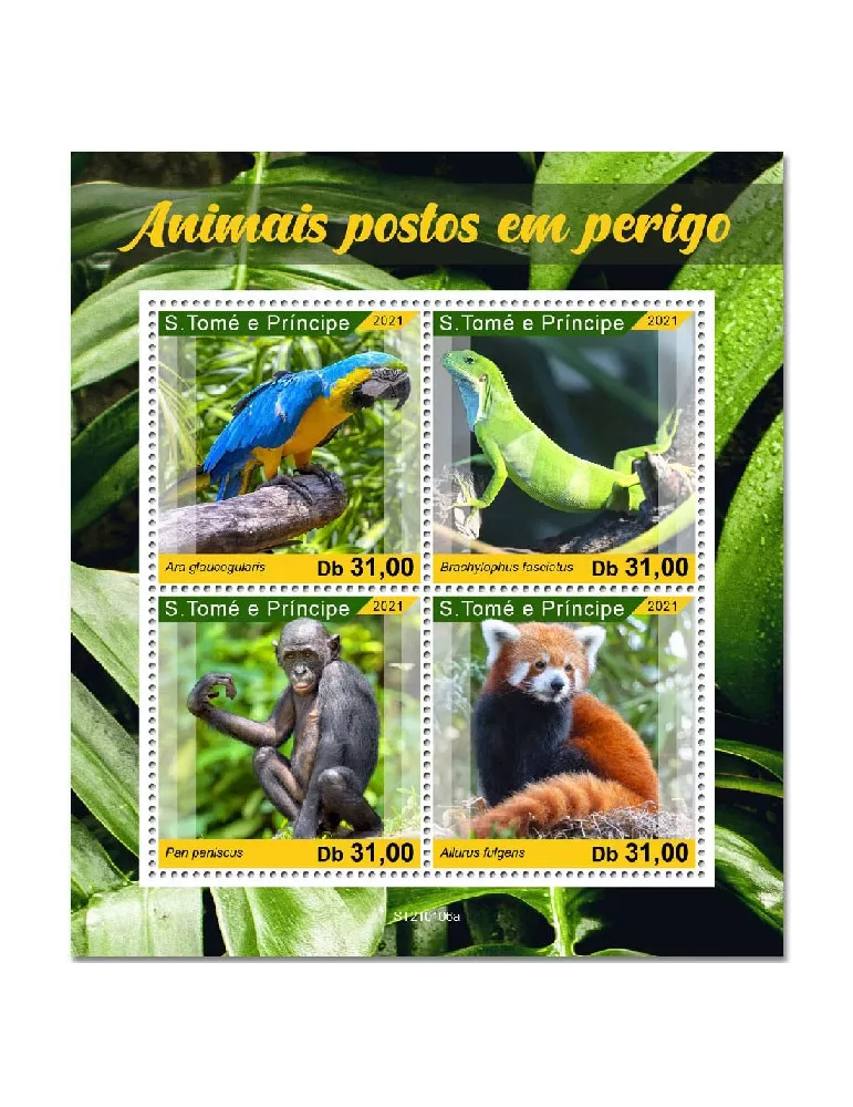 n° 7571/7574 - Timbre SAINT-THOMAS ET PRINCE Poste