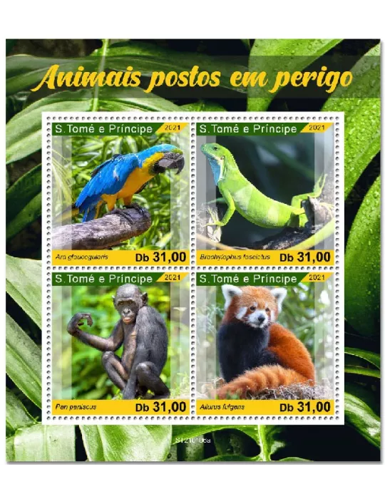 n° 7571/7574 - Timbre SAINT-THOMAS ET PRINCE Poste