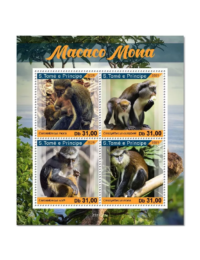 n° 7601/7604 - Timbre SAINT-THOMAS ET PRINCE Poste