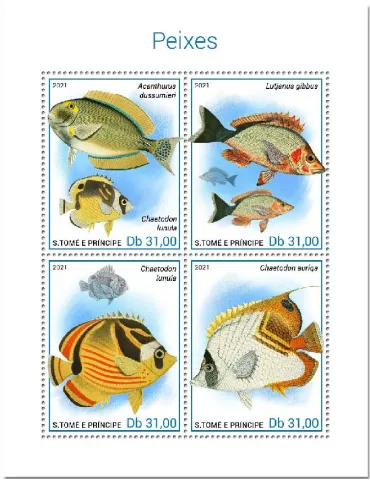 n° 7697/7700 - Timbre SAINT-THOMAS ET PRINCE Poste