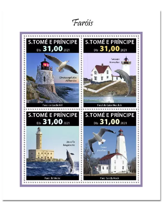 n° 8006/8009 - Timbre SAINT-THOMAS ET PRINCE Poste