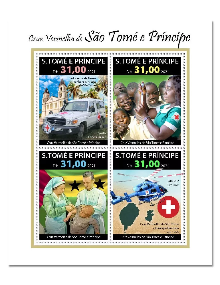 n° 8110/8113 - Timbre SAINT-THOMAS ET PRINCE Poste