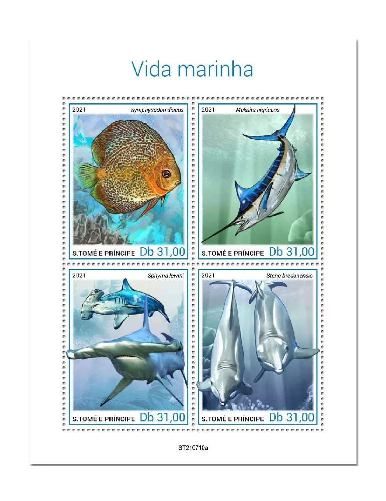 n° 8639/8642 - Timbre SAINT-THOMAS ET PRINCE Poste