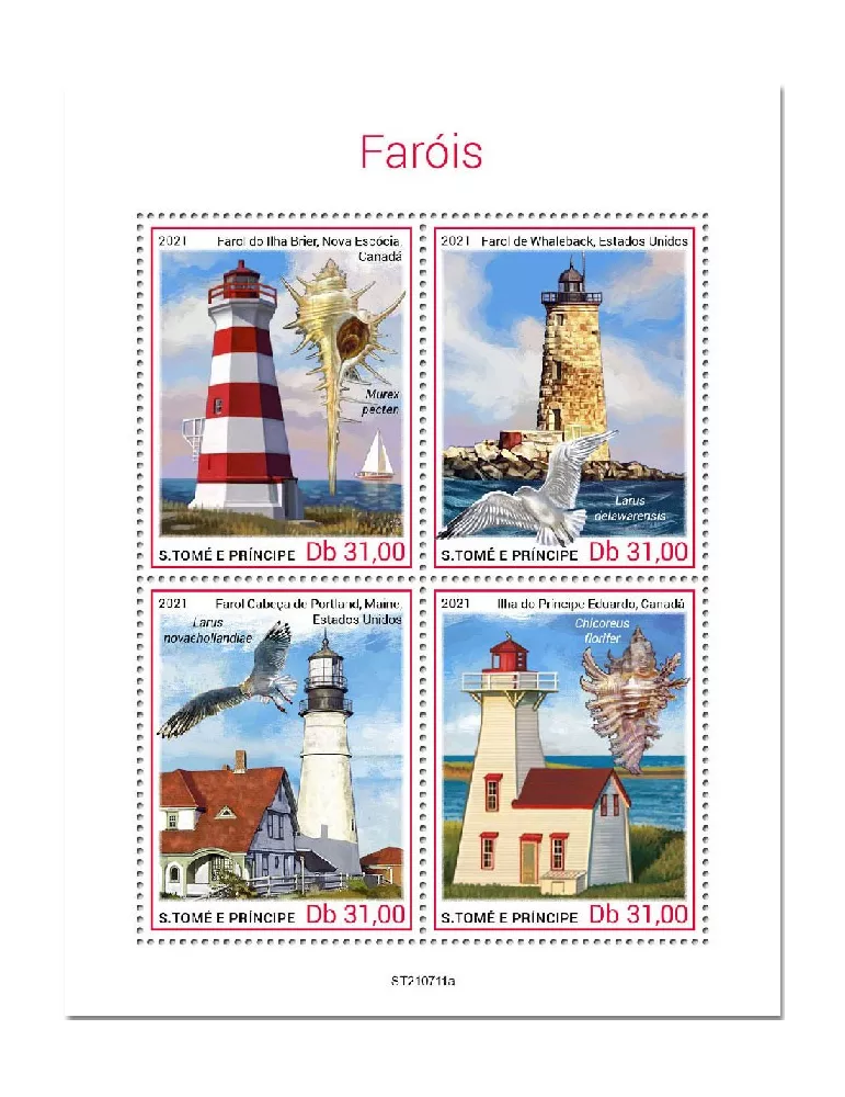 n° 8643/8646 - Timbre SAINT-THOMAS ET PRINCE Poste