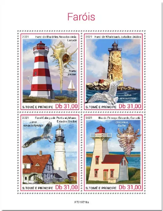 n° 8643/8646 - Timbre SAINT-THOMAS ET PRINCE Poste