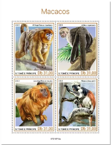 n° 8647/8650 - Timbre SAINT-THOMAS ET PRINCE Poste