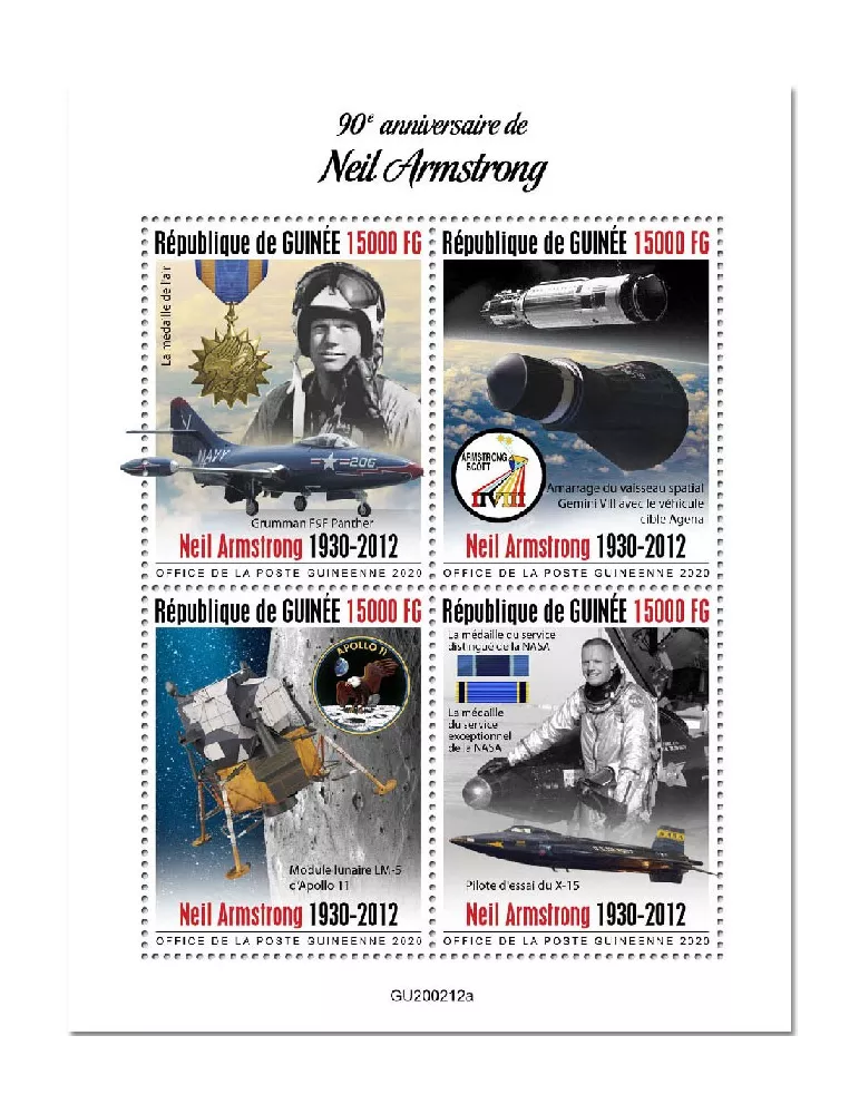 n° 10412/10415 - Timbre GUINEE Poste