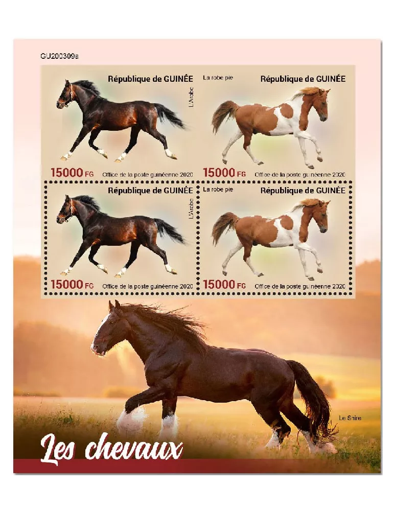 n° 10754/10755 - Timbre GUINEE Poste