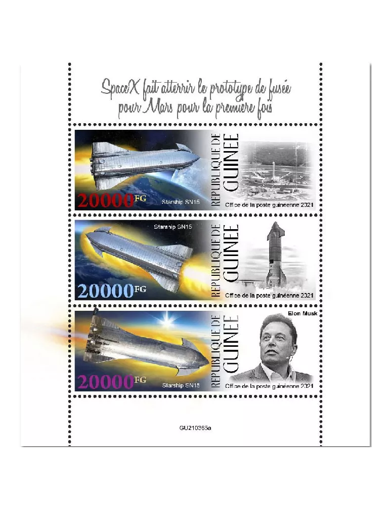 n° 11516/11518 - Timbre GUINEE Poste