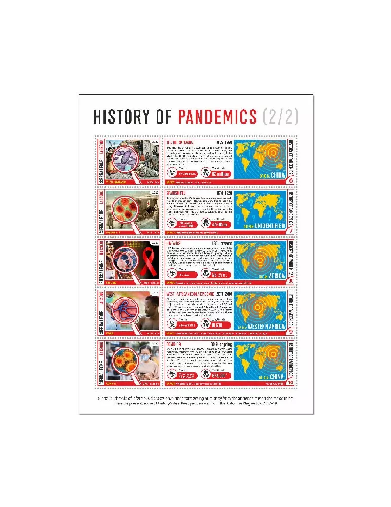 n° 10552/10556 - Timbre SIERRA LEONE Poste