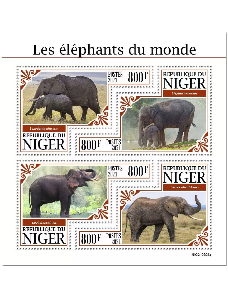 n° 6390/6393 - Timbre NIGER Poste