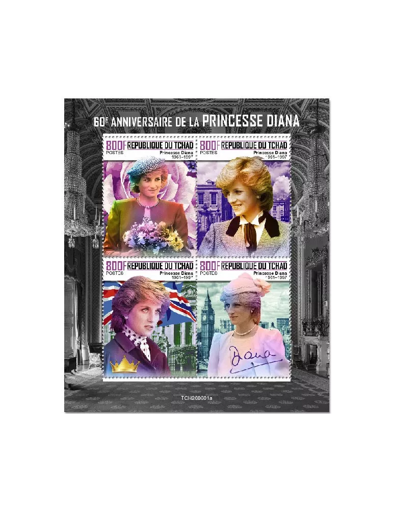 n° 3016/3019 - Timbre TCHAD Poste