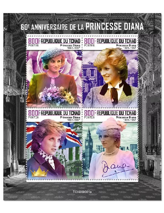 n° 3016/3019 - Timbre TCHAD Poste