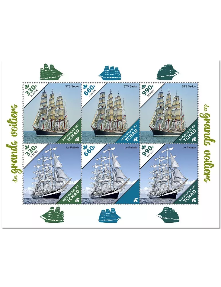 n° 3048/3053 - Timbre TCHAD Poste